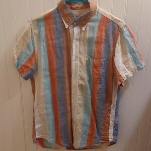 J. Crew Baird McNutt Irish linen short sleeve button down shirt small slim fit